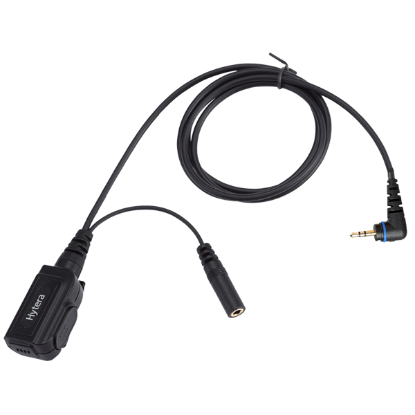 Hytera ACS‑01 Audio Cable with PTT & Microphone | 3.5mm Earpiece Adapter